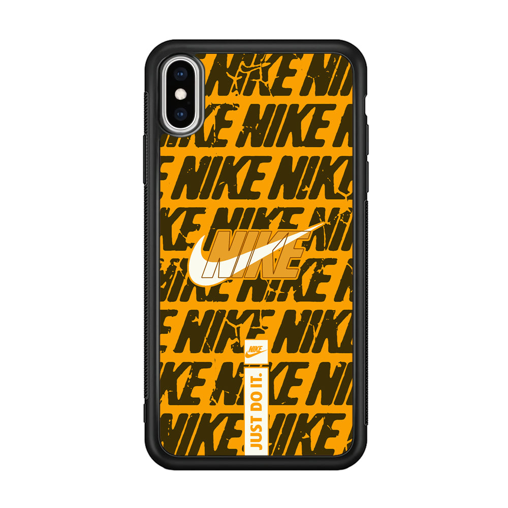 Nike Patern in Yellow iPhone Xs Case-Xtracase