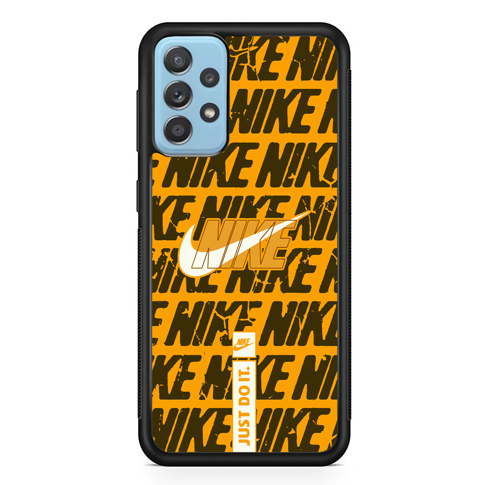 Nike Patern in Yellow Samsung Galaxy A52 Case-Xtracase