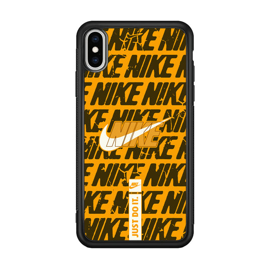 Nike Patern in Yellow iPhone X Case-Xtracase