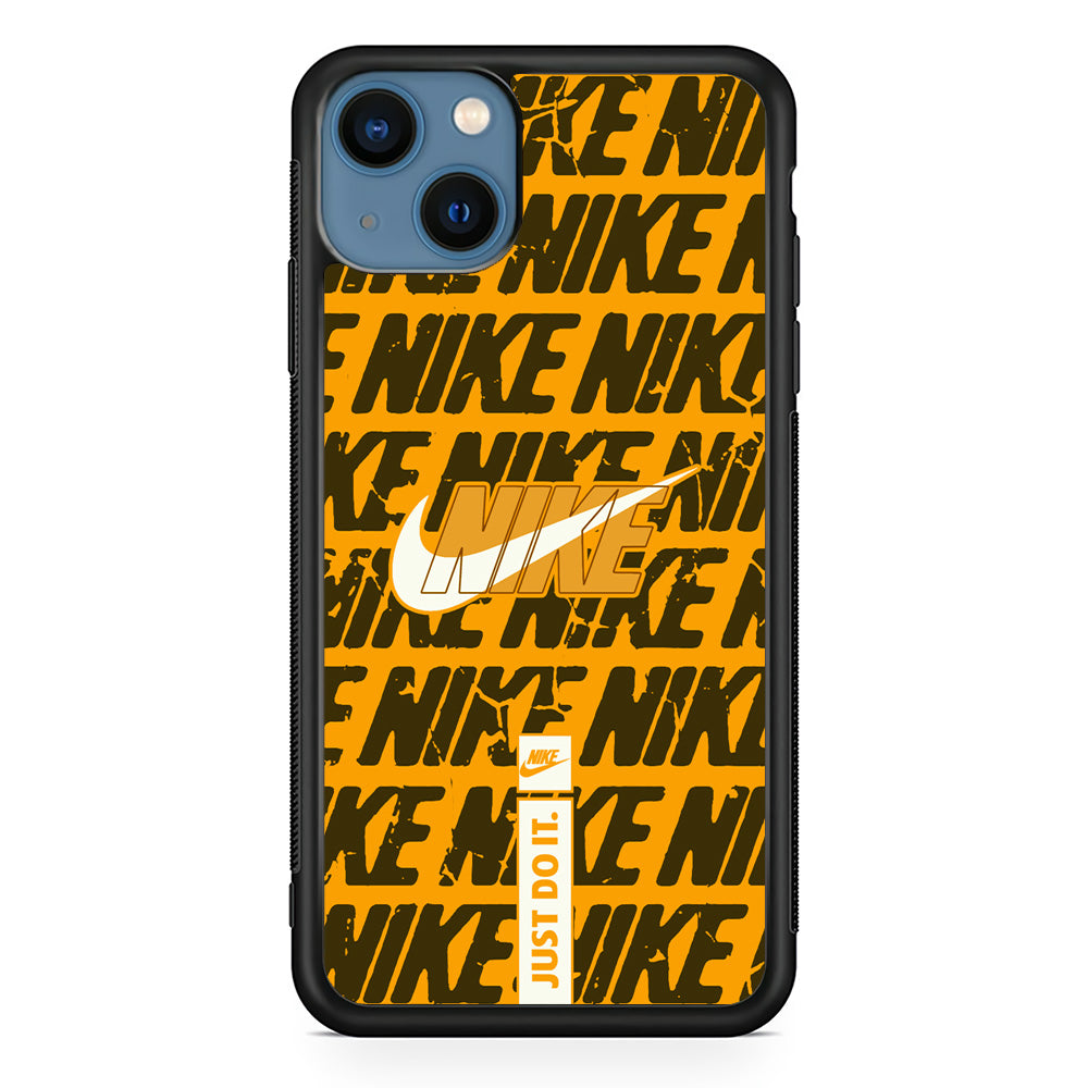 Nike Patern in Yellow iPhone 14 Plus Case-Xtracase