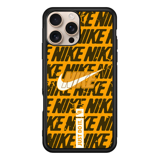 Nike Patern in Yellow iPhone 16 Pro Max Case - Xtracase