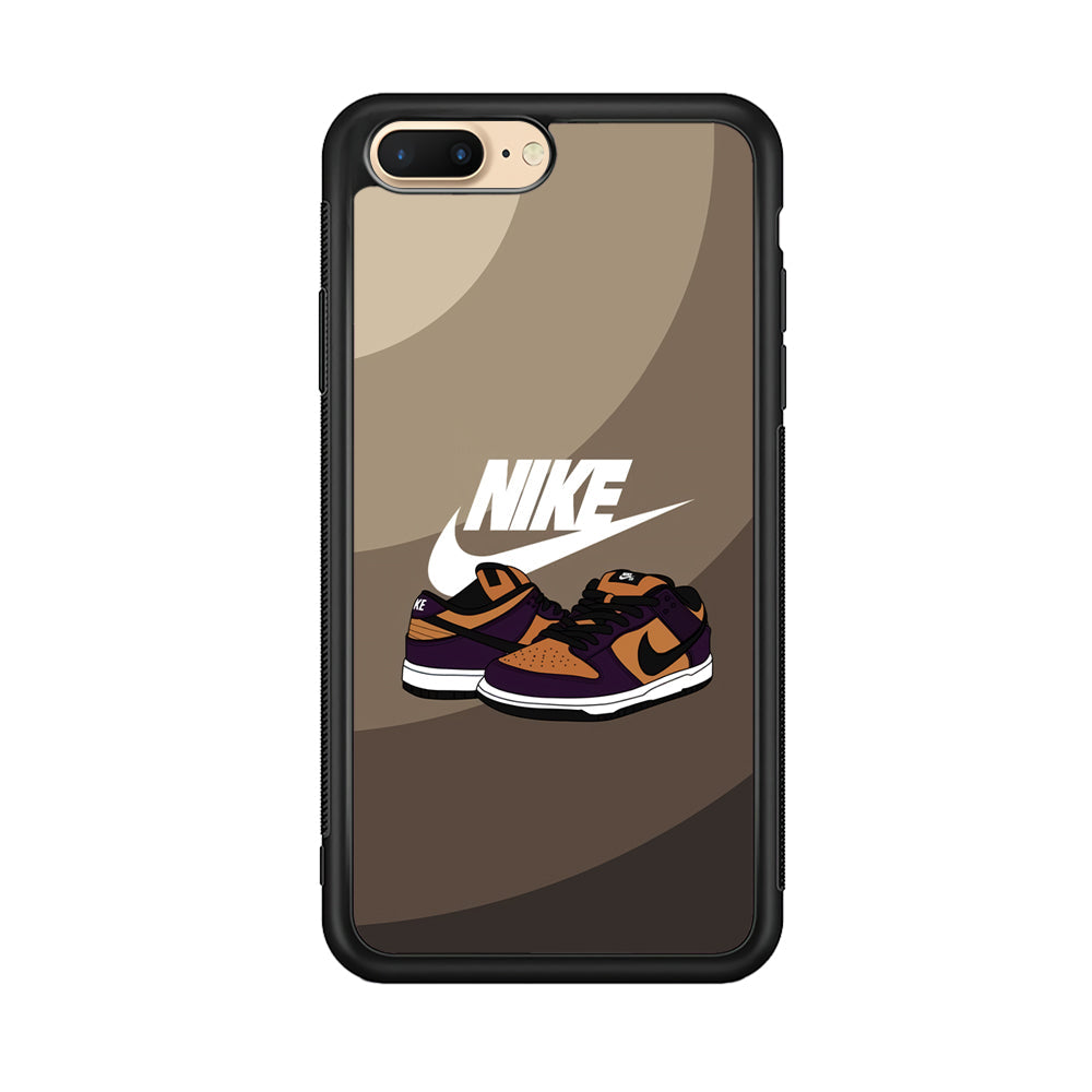Nike Purple in Brown Layer iPhone 8 Plus Case-Xtracase