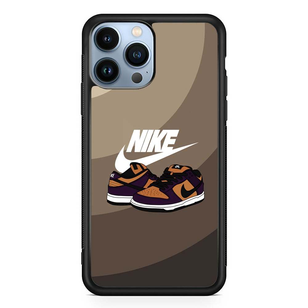 Nike Purple in Brown Layer iPhone 15 Pro Case-Xtracase