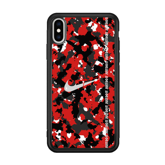 Nike Red Splash Camouflage iPhone Xs Case-Xtracase