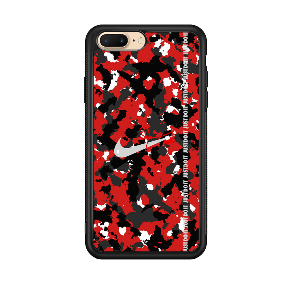 Nike Red Splash Camouflage iPhone 8 Plus Case-Xtracase