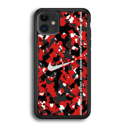 Nike Red Splash Camouflage iPhone 12 Case-Xtracase