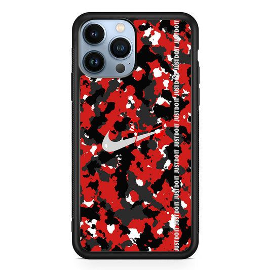 Nike Red Splash Camouflage iPhone 14 Pro Max Case-Xtracase