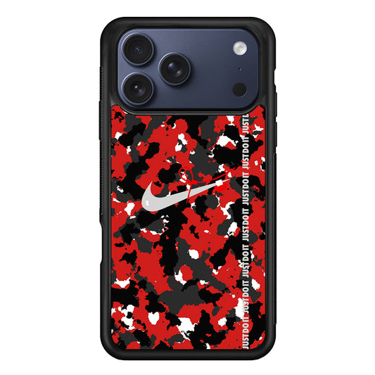 Nike Red Splash Camouflage iPhone 17 Pro Case - Xtracase