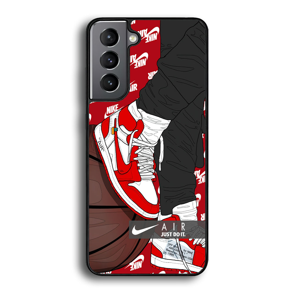 Nike Shiny Red Lava Samsung Galaxy A16 Case-Xtracase