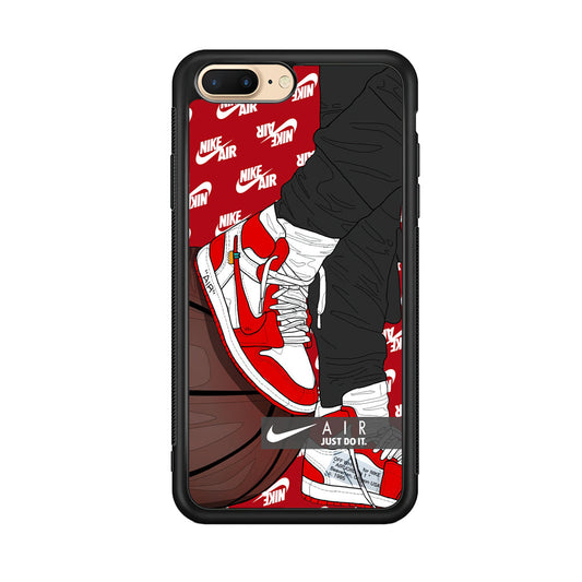 Nike Shiny Red Lava iPhone 7 Plus Case-Xtracase