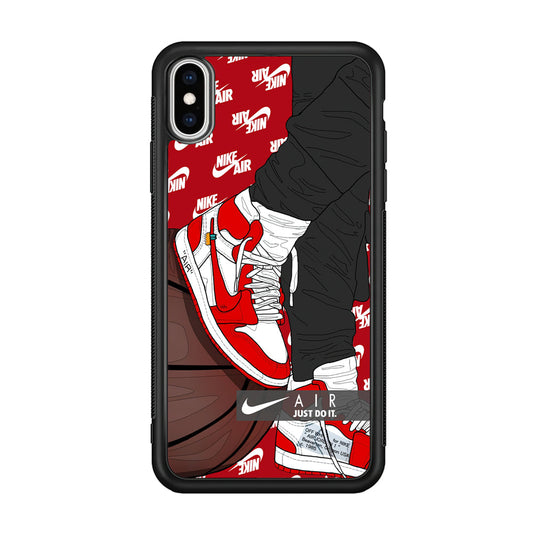 Nike Shiny Red Lava iPhone X Case-Xtracase