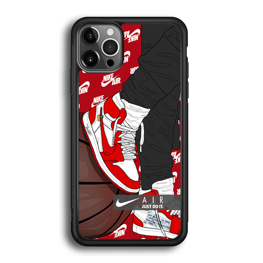 Nike Shiny Red Lava iPhone 12 Pro Case-Xtracase