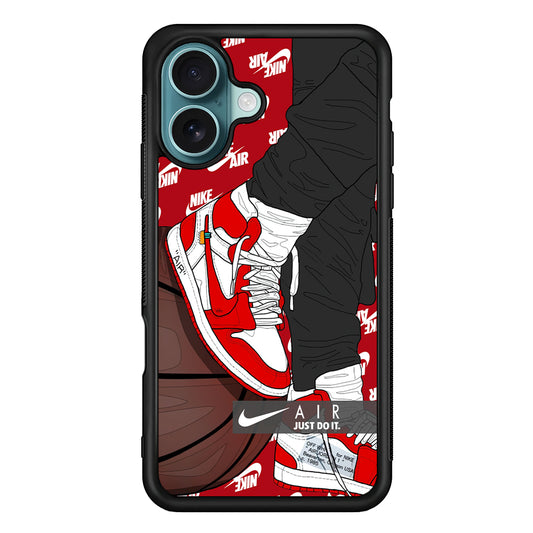 Nike Shiny Red Lava iPhone 16 Case - Xtracase