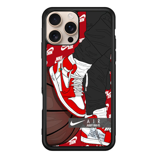 Nike Shiny Red Lava iPhone 16 Pro Case - Xtracase