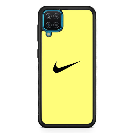 Nike Simple Cream Samsung Galaxy A12 Case-Xtracase
