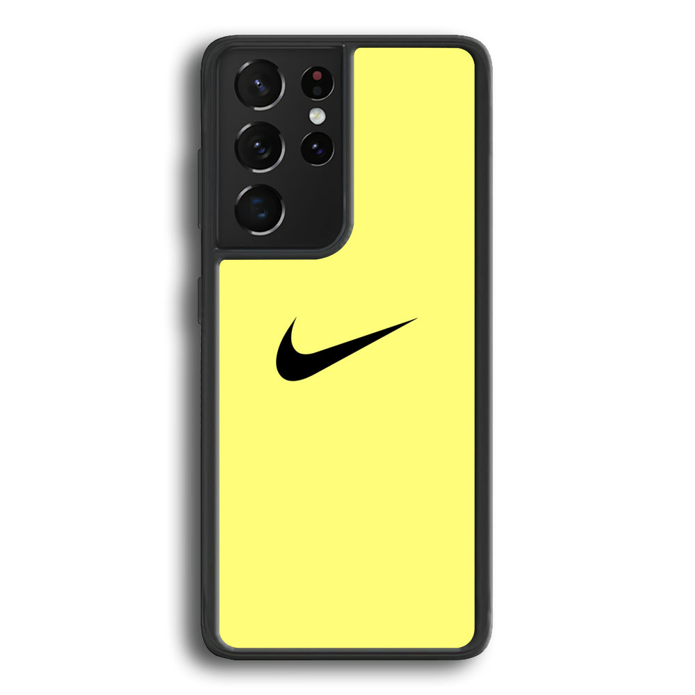 Nike Simple Cream Samsung Galaxy S21 Ultra Case-Xtracase