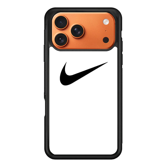 Nike White Milk Black Logo iPhone 17 Pro Max Case