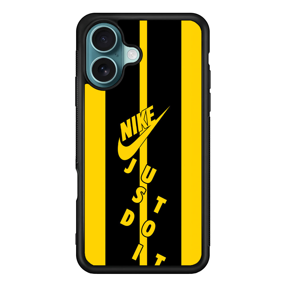 Nike Yellow Stripe Just Do It iPhone 16 Case - Xtracase