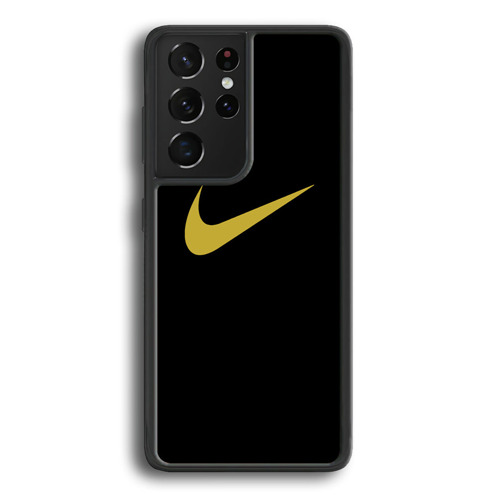 Nike Gold Logo Black Samsung Galaxy S21 Ultra Case-Xtracase