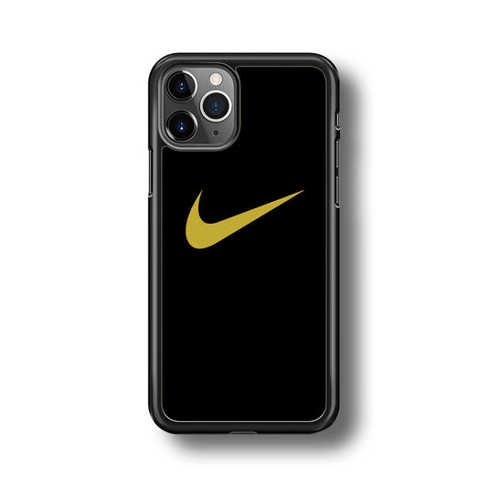 Nike Gold Logo Black iPhone 11 Pro Case-Xtracase