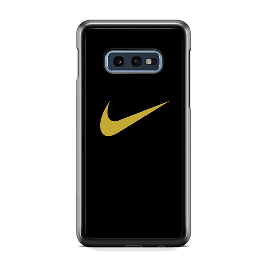 Nike Gold Logo Black Samsung Galaxy S10E Case-Xtracase