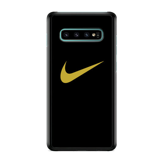 Nike Gold Logo Black Samsung Galaxy S10 Case-Xtracase