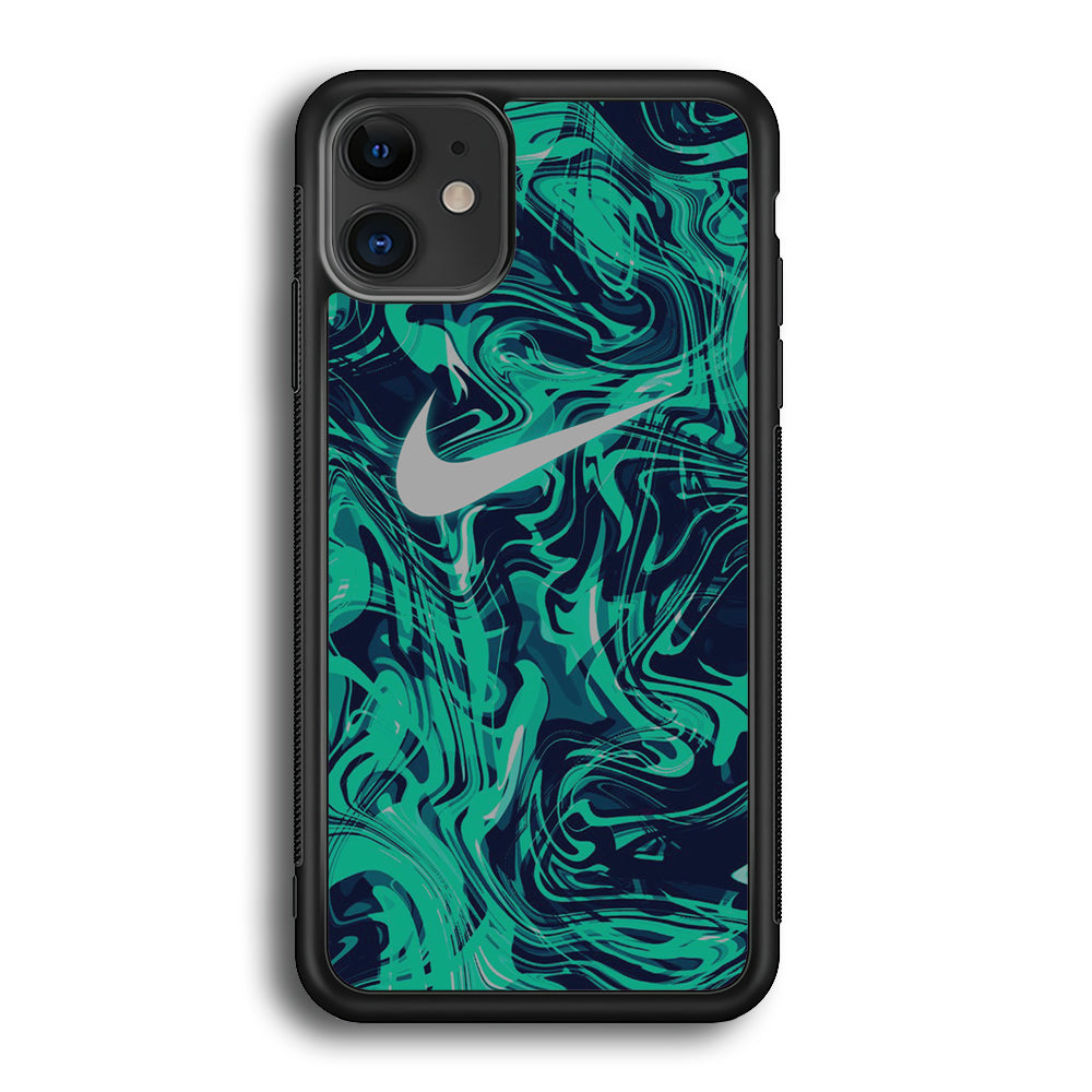 Nike Logo Tosca Marble iPhone 12 Case-Xtracase