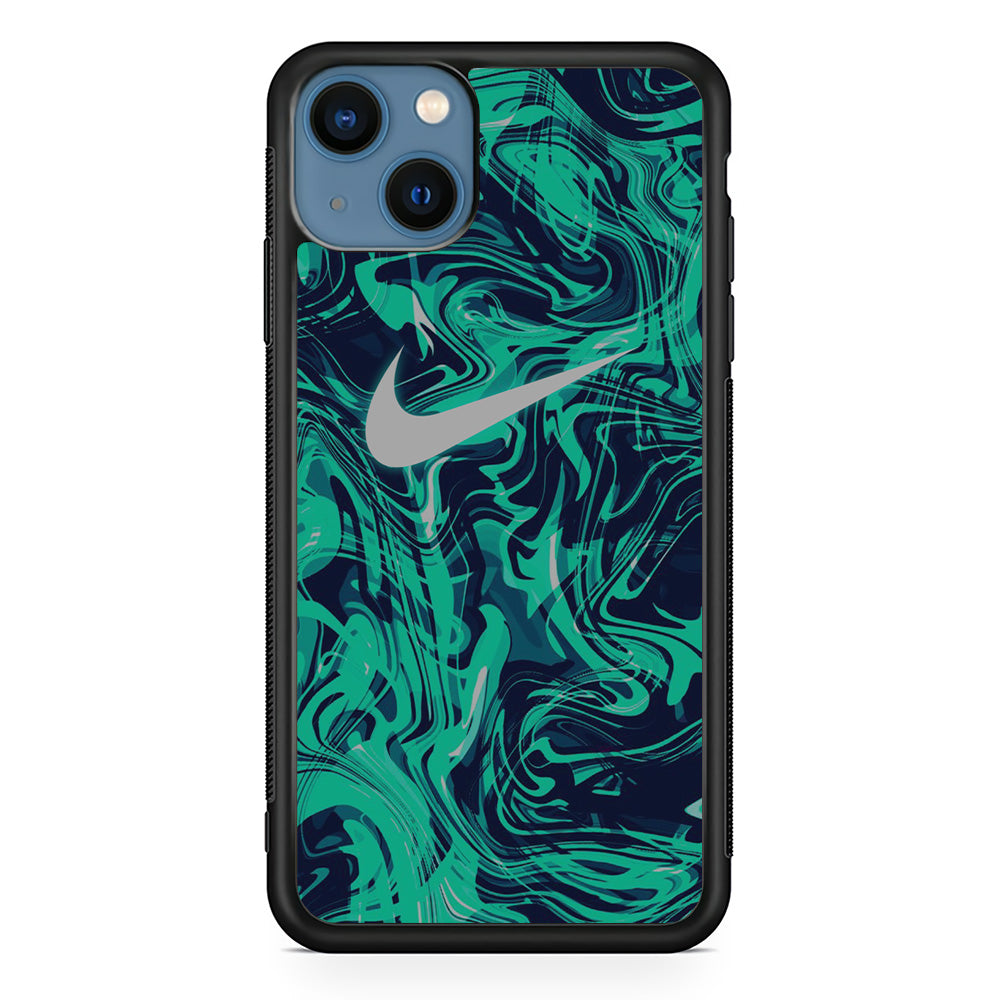 Nike Logo Tosca Marble iPhone 14 Case-Xtracase