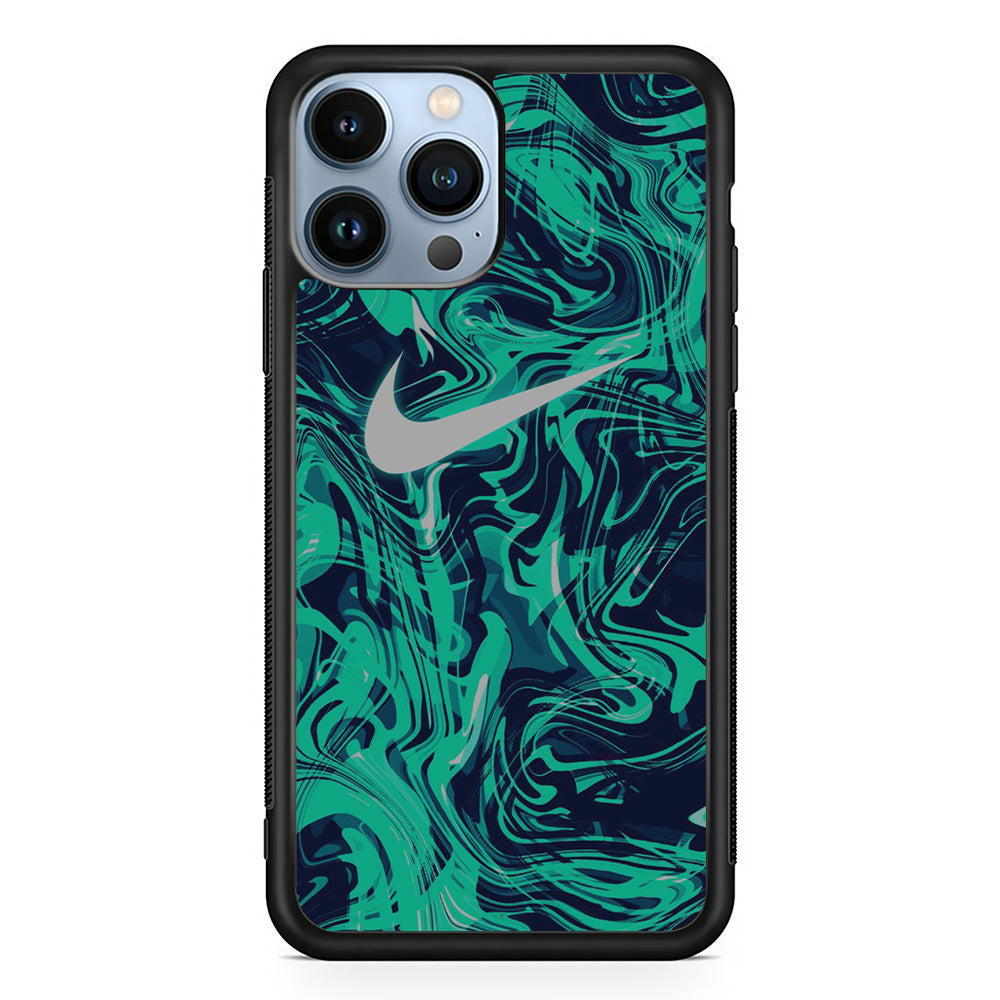 Nike Logo Tosca Marble iPhone 14 Pro Case-Xtracase