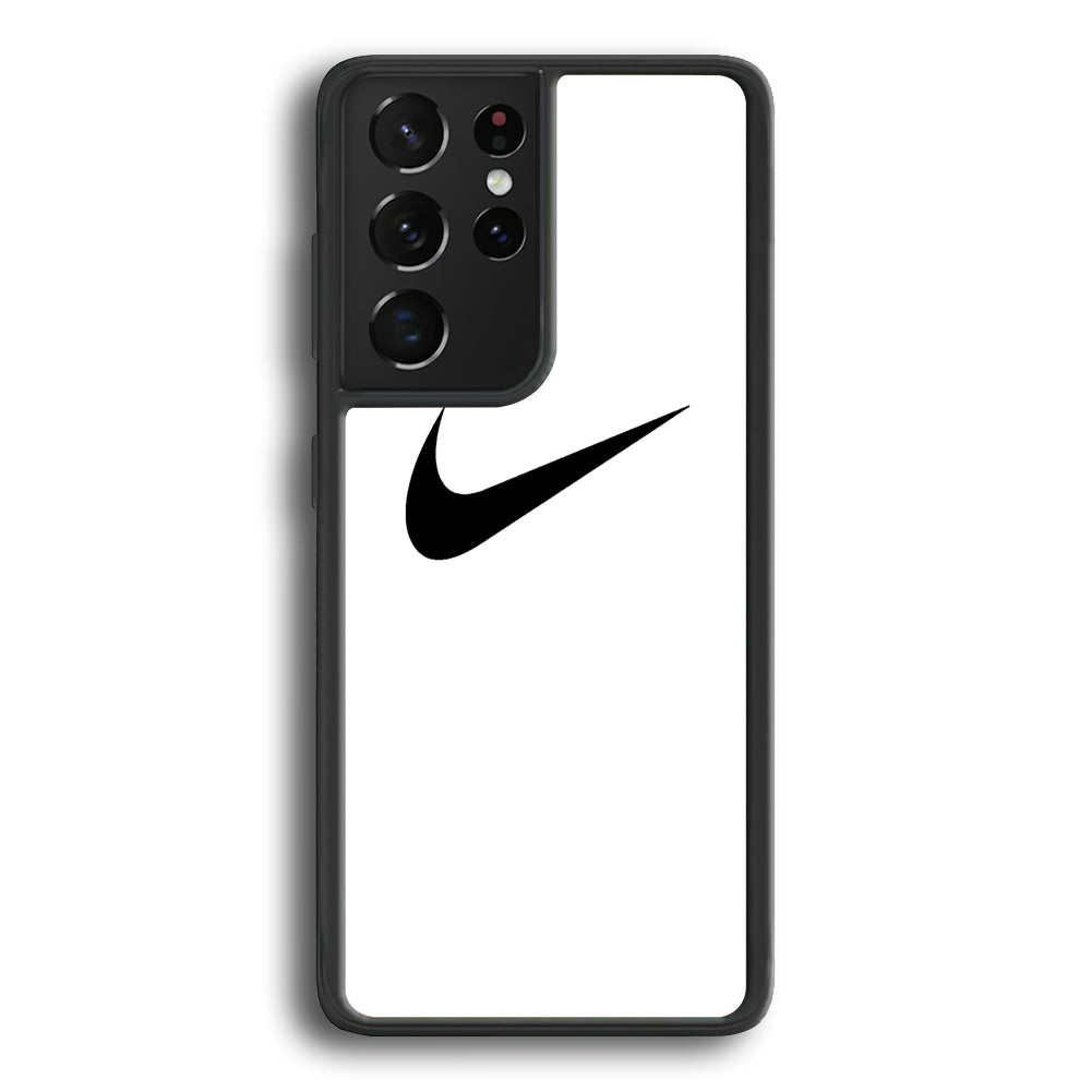 Nike White Milk Black Logo Samsung Galaxy S21 Ultra Case-Xtracase
