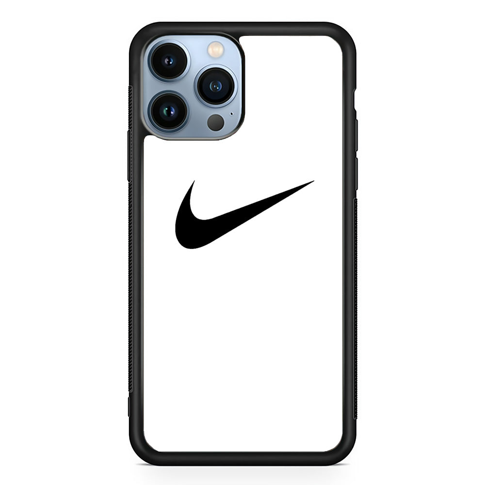 Nike White Milk Black Logo iPhone 14 Pro Case-Xtracase