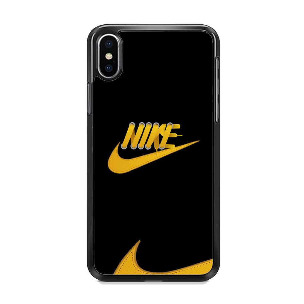 Nike Yellow Shoelace iPhone XS Case-Xtracase
