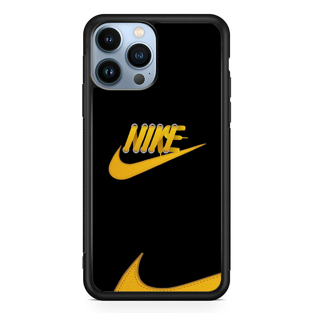 Nike Yellow Shoelace iPhone 15 Pro Case-Xtracase