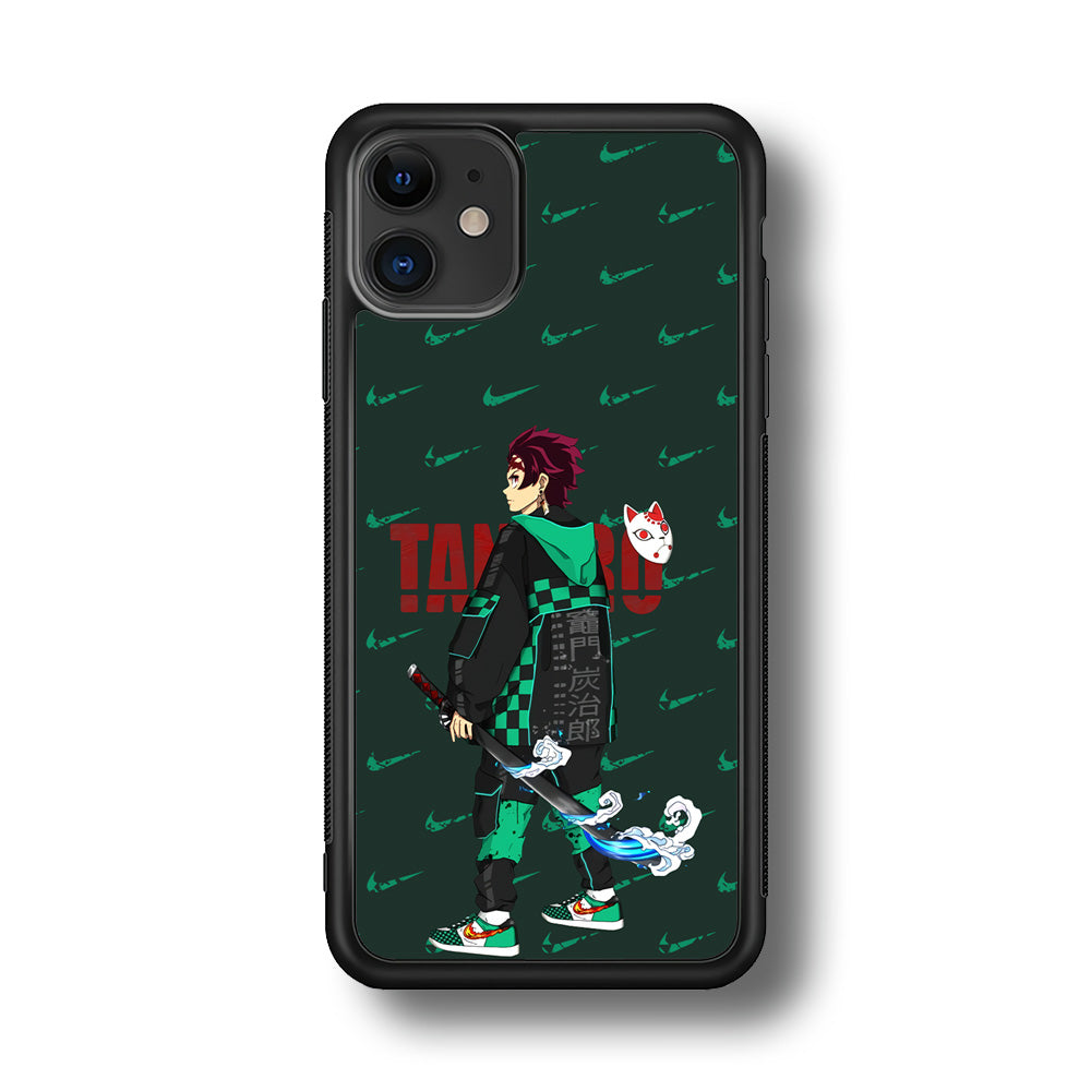 Nike on Tanjiro Suit iPhone 11 Case-Xtracase