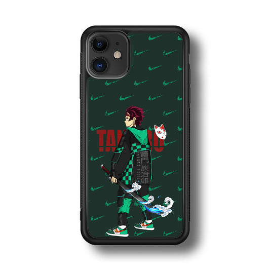 Nike on Tanjiro Suit iPhone 11 Case-Xtracase