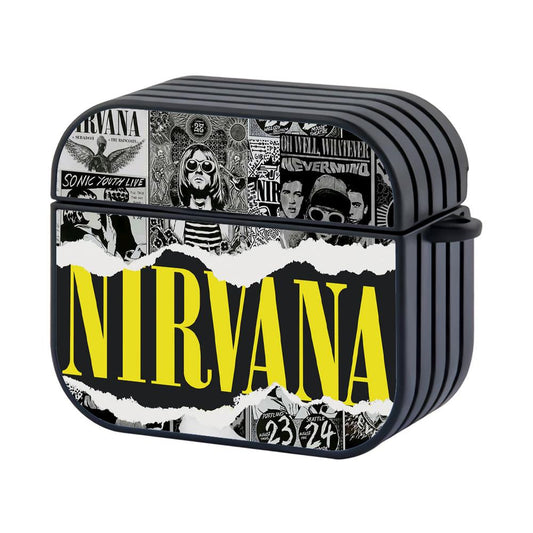 Nirvana Collage Storage Hard Plastic Case Cover For Apple Airpods 4-Xtracase