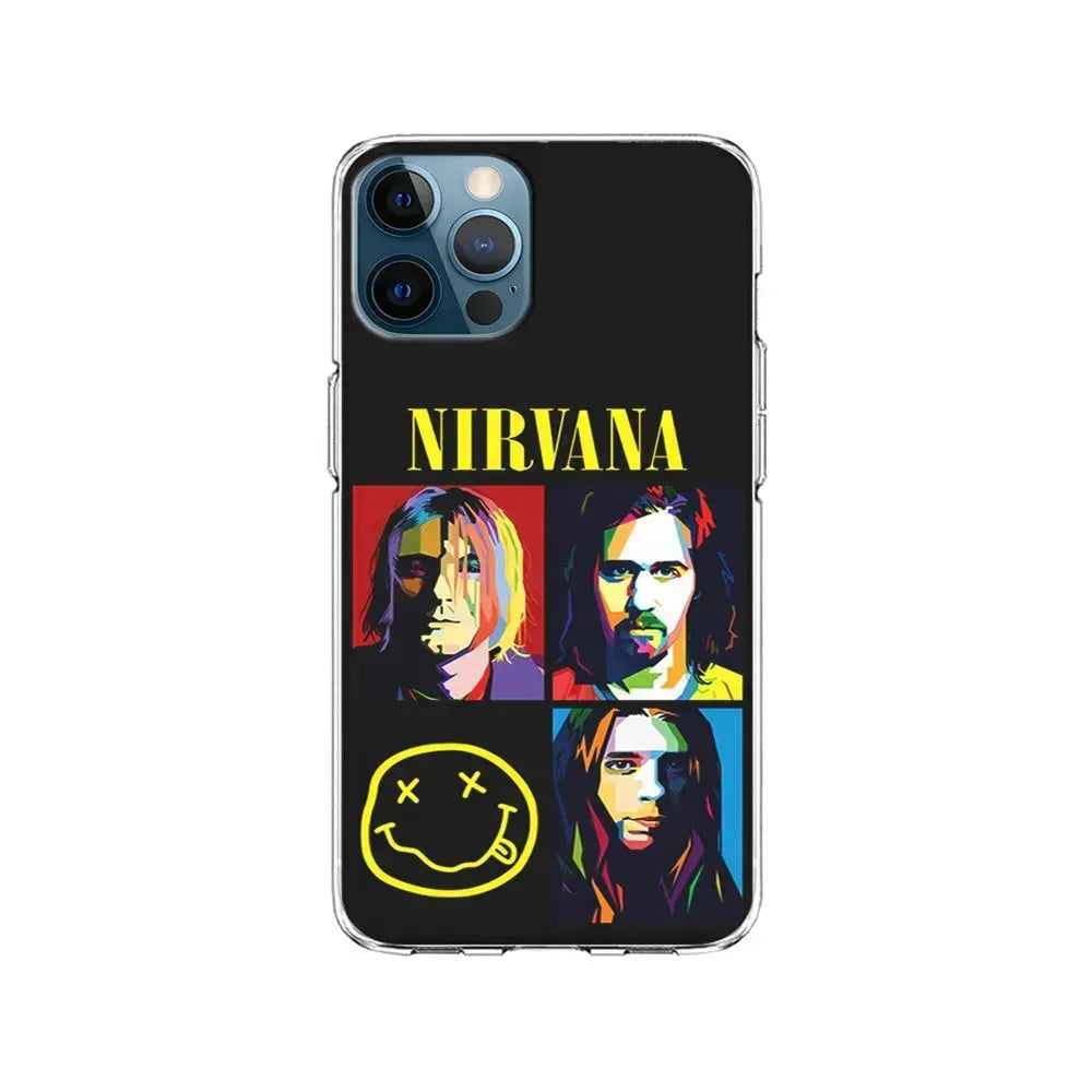 Nirvana Member Pop Art iPhone 15 Pro Max Case-Clear Soft Case-Xtracase