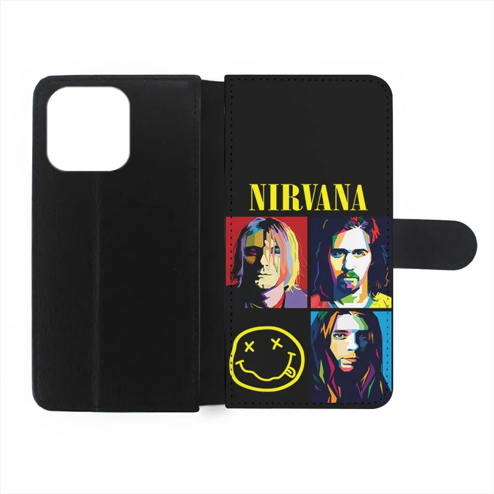 Nirvana Member Pop Art iPhone 13 Pro Case-Flip Wallet Case-Xtracase