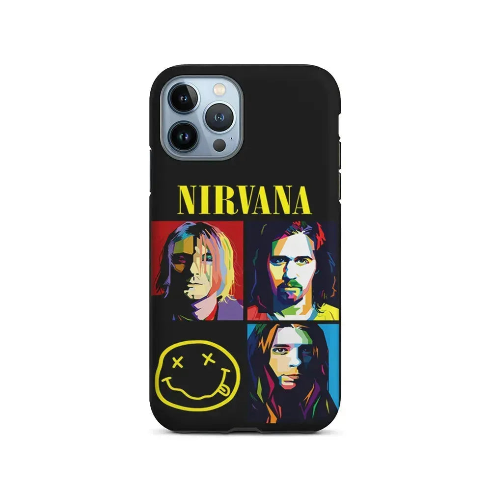 Nirvana Member Pop Art iPhone 15 Pro Max Case-2 in 1 Tough Case-Xtracase