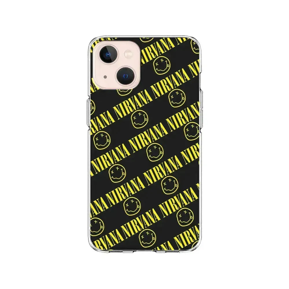 Nirvana Smiley Face iPhone 13 Mini Case-Clear Soft Case-Xtracase
