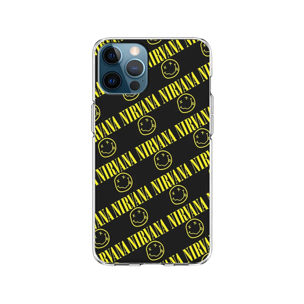 Nirvana Smiley Face iPhone 13 Pro Case-Clear Soft Case-Xtracase
