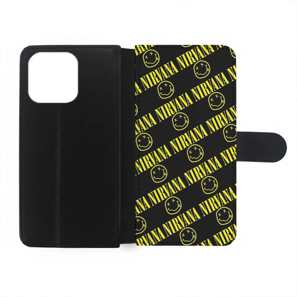Nirvana Smiley Face iPhone 13 Pro Case-Flip Wallet Case-Xtracase