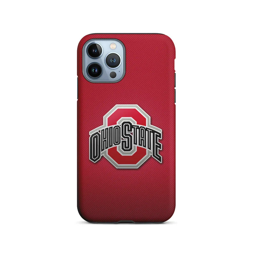 Ohio State Logo Red iPhone 13 Pro Case-2 in 1 Tough Case-Xtracase