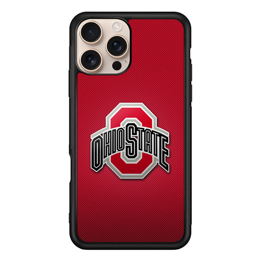 Ohio State Logo Red iPhone 16 Pro Max Case - iPhone 16 Pro Max