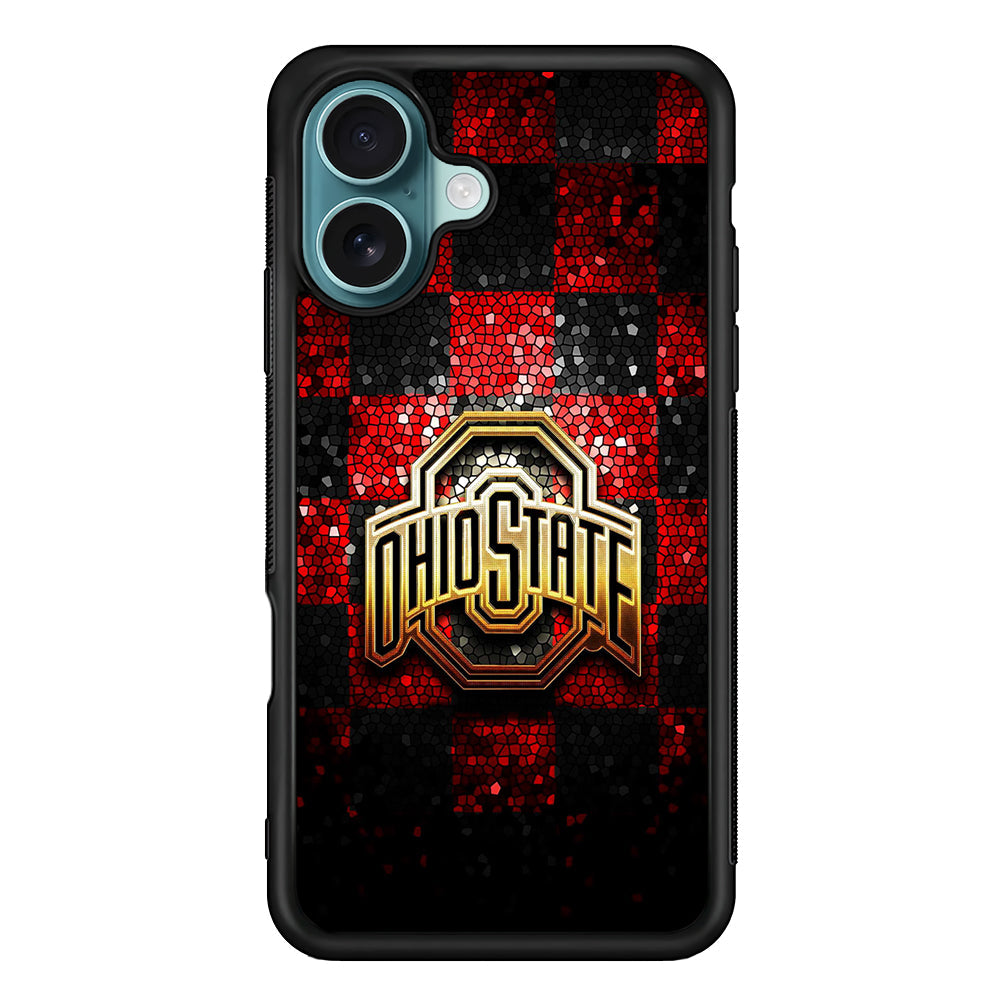 Ohio State Red Black Glitter iPhone 17 Case - Xtracase