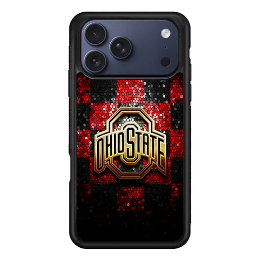 Ohio State Red Black Glitter iPhone 17 Pro Case - Xtracase