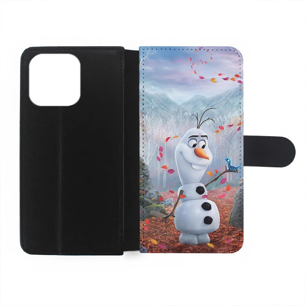 Olaf Frozen in the morning iPhone 13 Pro Case-Flip Wallet Case-Xtracase
