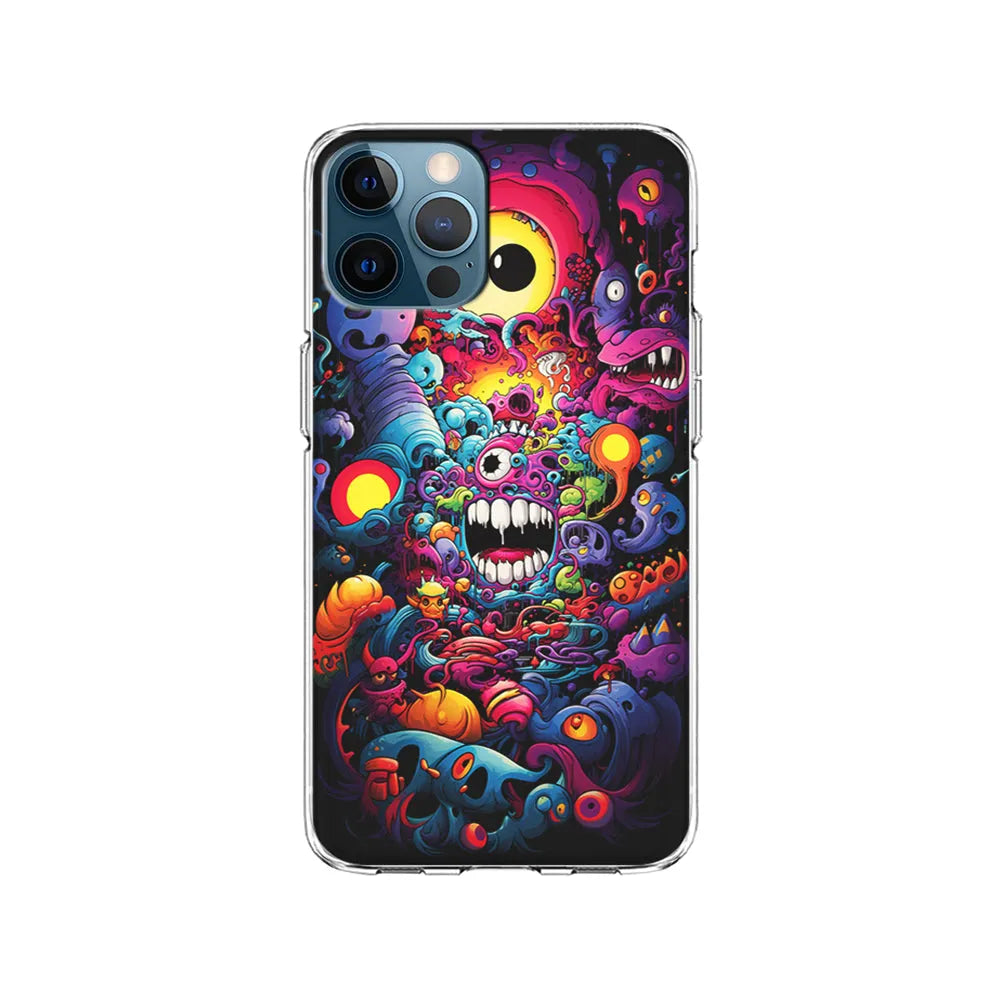 One Eyed Monster Doodle Art iPhone 13 Pro Case-Clear Soft Case-Xtracase