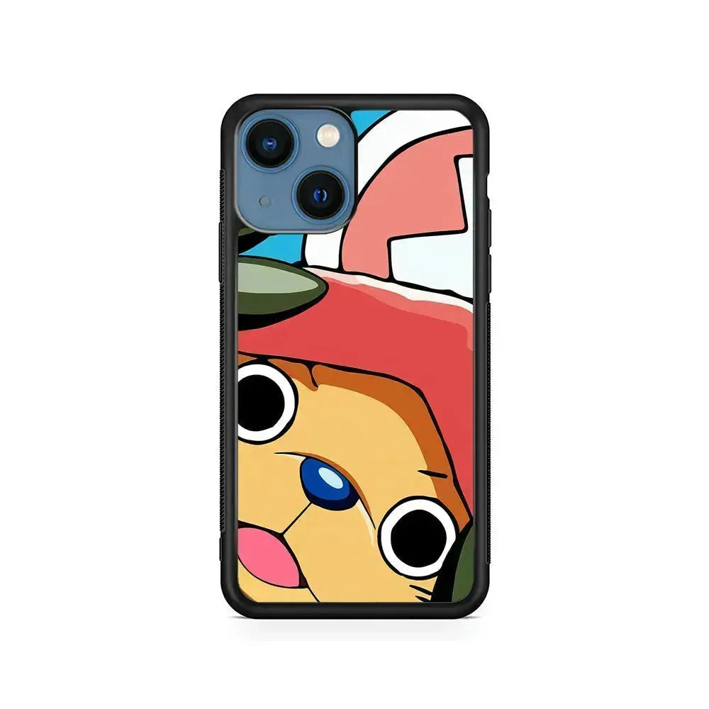 One Piece Chopper Face iPhone 13 Mini Case-Rubber / Black (2D Case)-Xtracase
