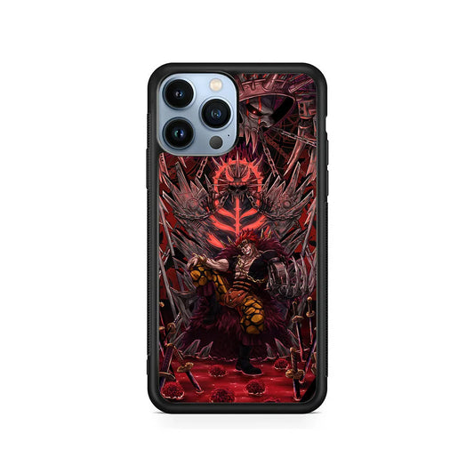 One Piece Eustass Captain Kid iPhone 13 Pro Max Case-Rubber / Black (2D Case)-Xtracase